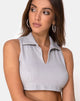 Imagen de Shenia Crop Top en canalé gris