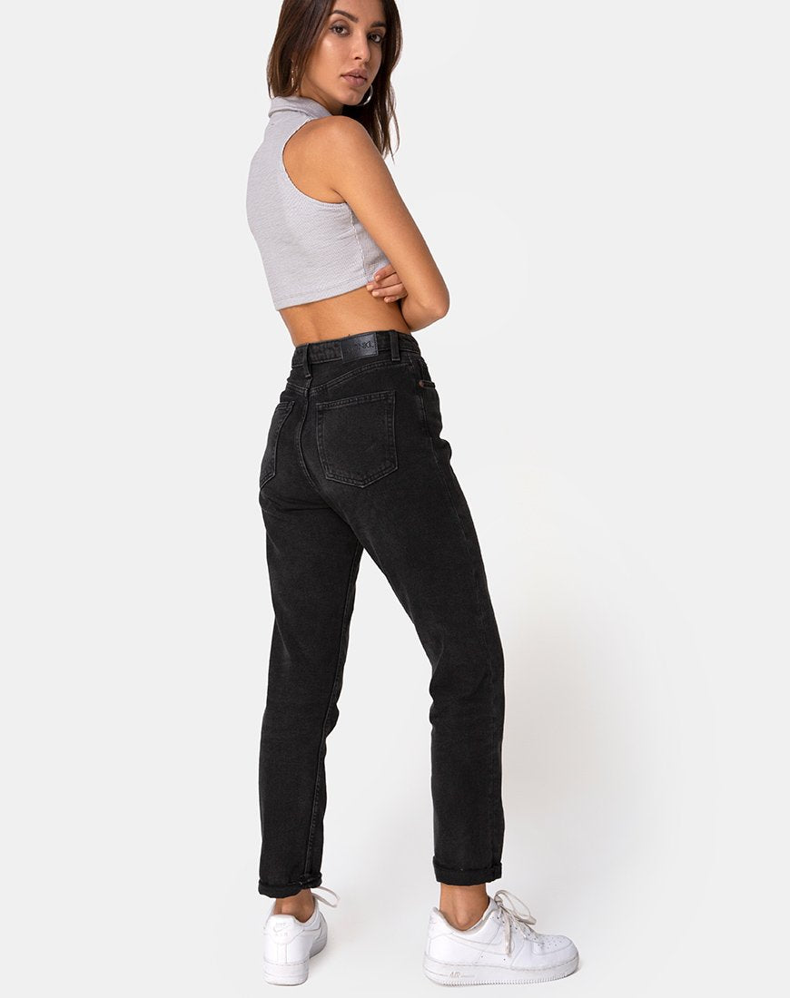 Imagen de Shenia Crop Top en canalé gris