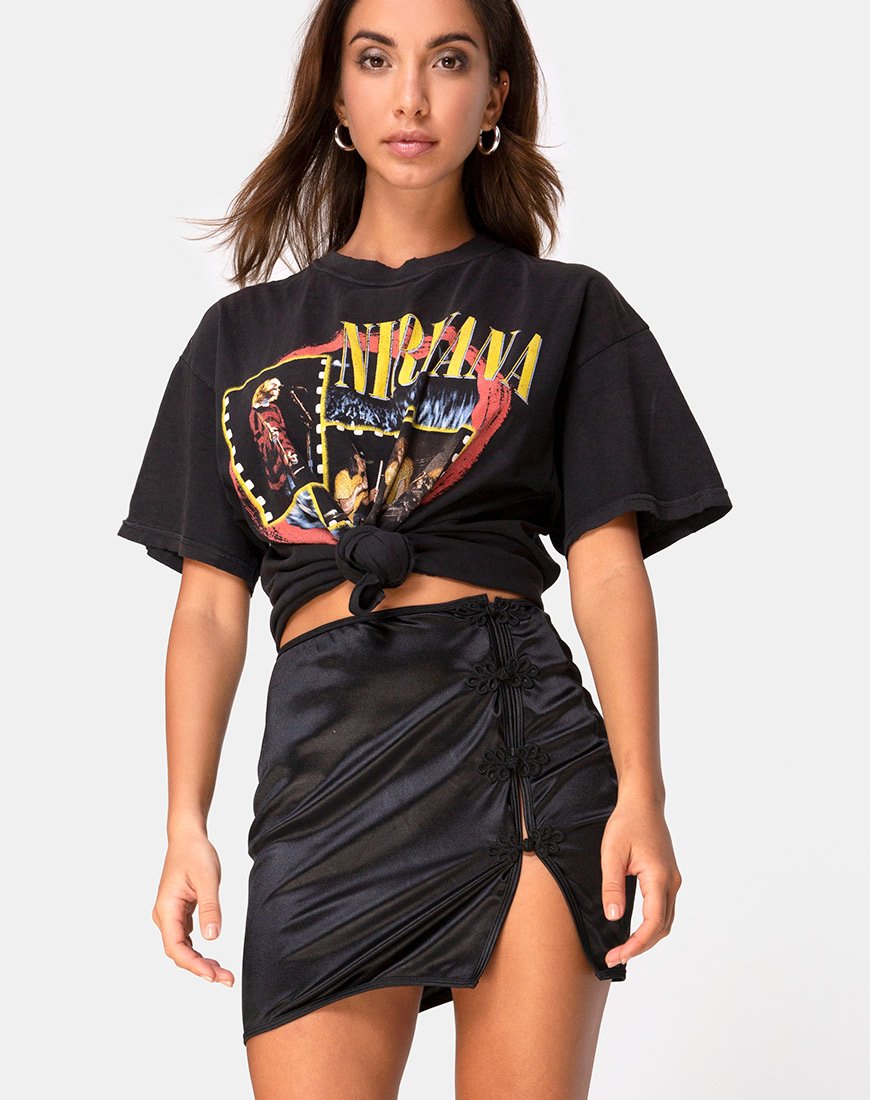Minifalda Shena de satén negra