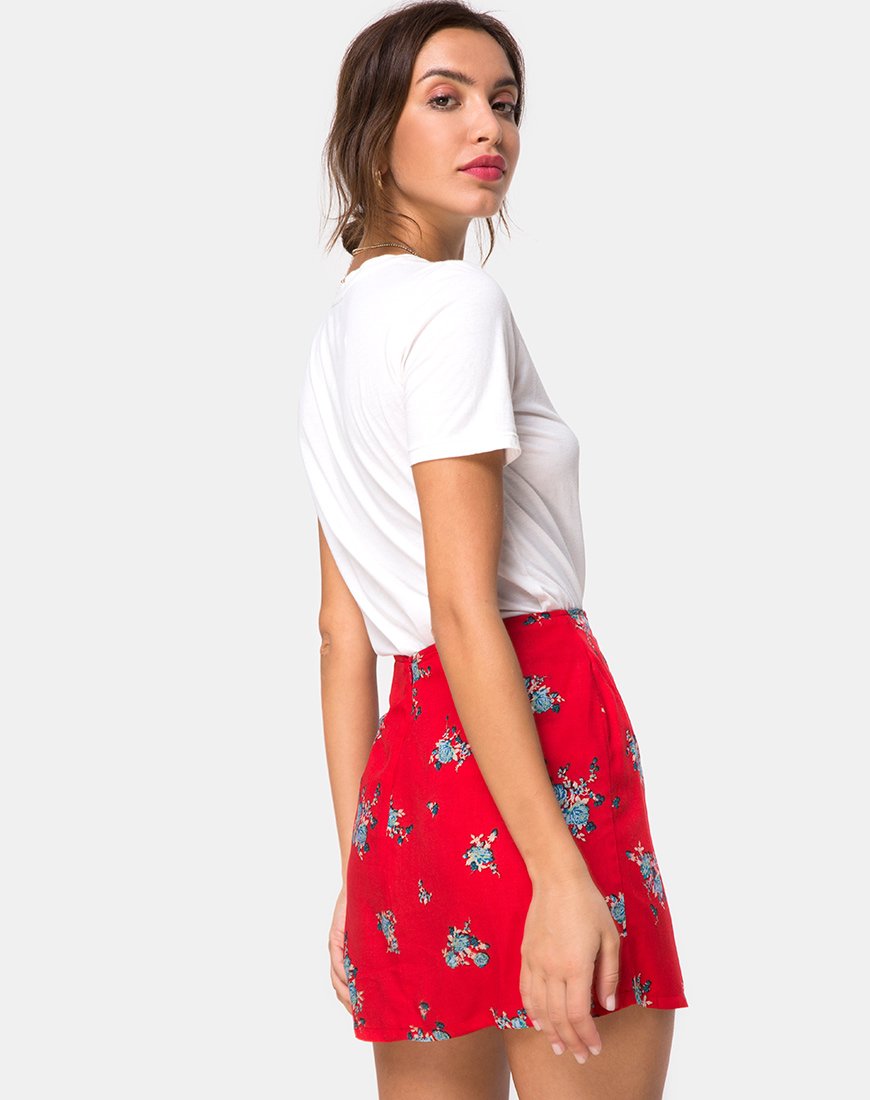 Imagen de la falda Sheny en rojo rosa soi