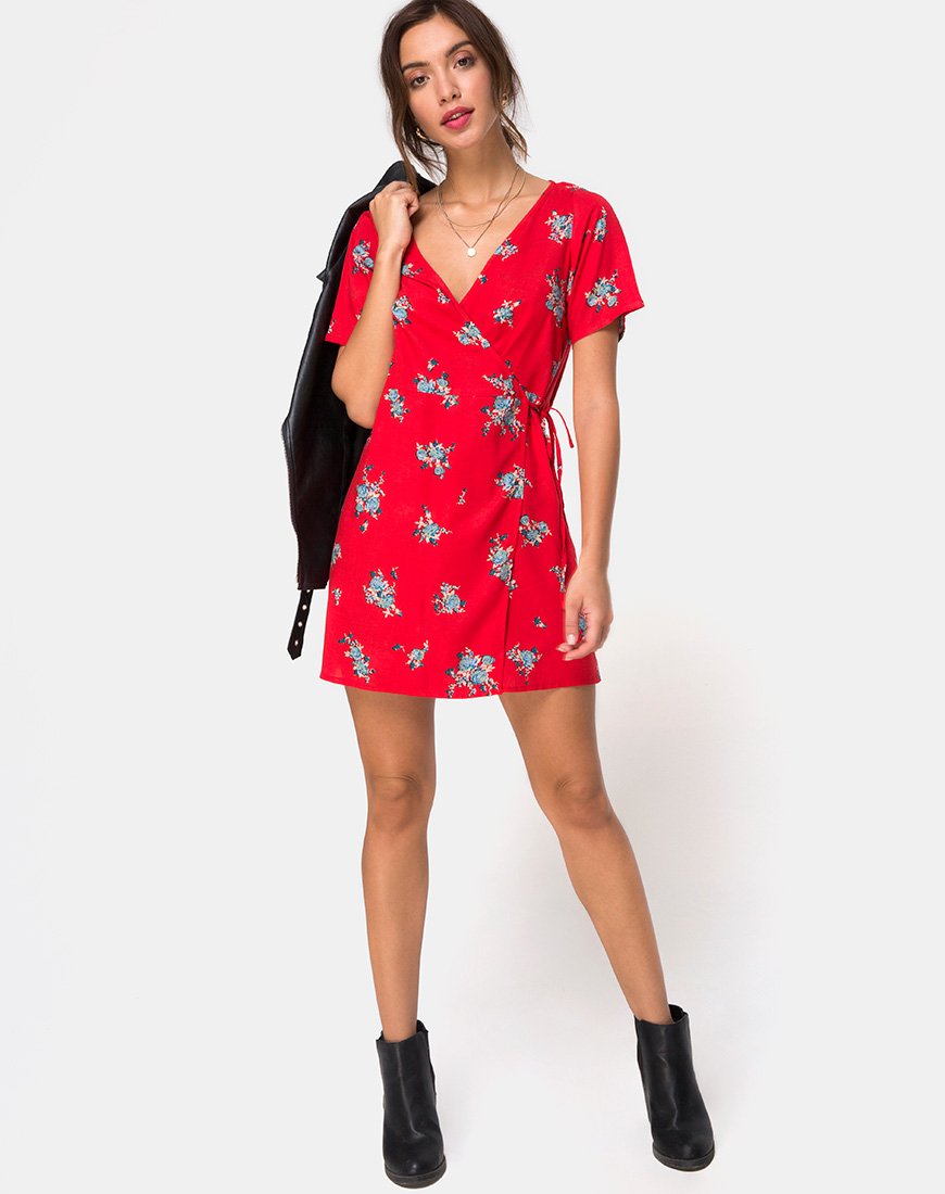 Imagen del vestido Slava en rojo rosa soi