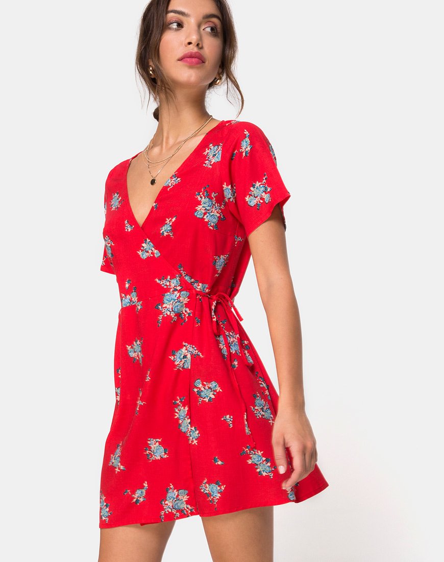Vestido Slava en rojo rosa soi