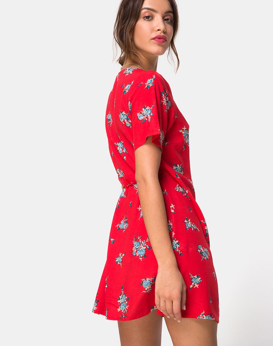 Vestido Slava en rojo rosa soi