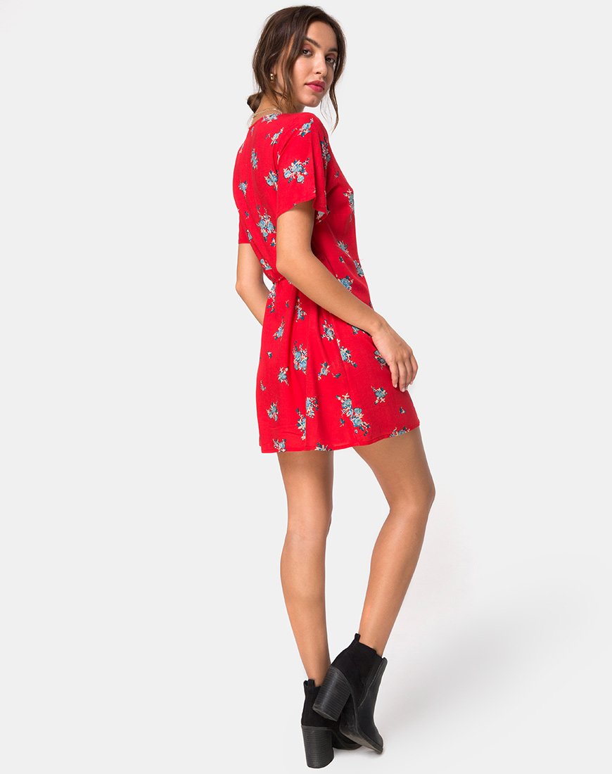 Imagen del vestido Slava en rojo rosa soi