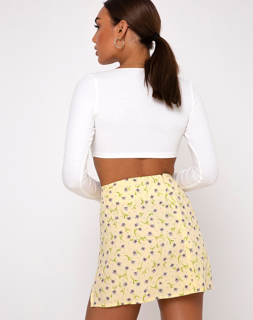 Imagen de la minifalda Sheny en Wild Flower Lemon Drop