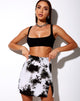 Imagen de Sheny Minifalda en Mono Tie Dye Blanco y Negro