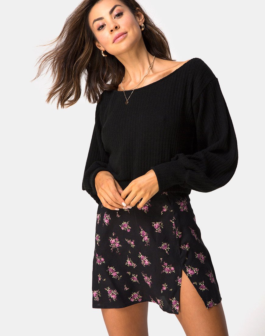 Falda Sheny en Sohey Rose Negro
