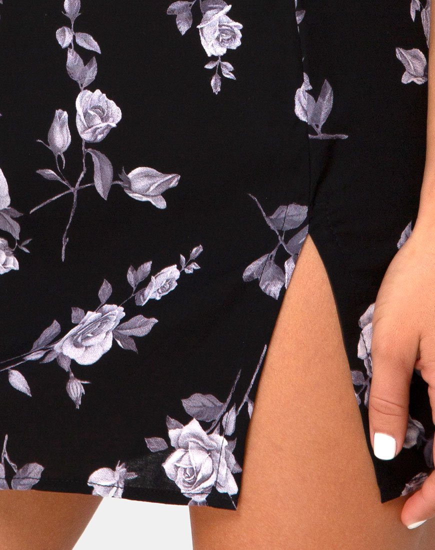 Imagen de Sheny Minifalda en Blanco Rosa Negro