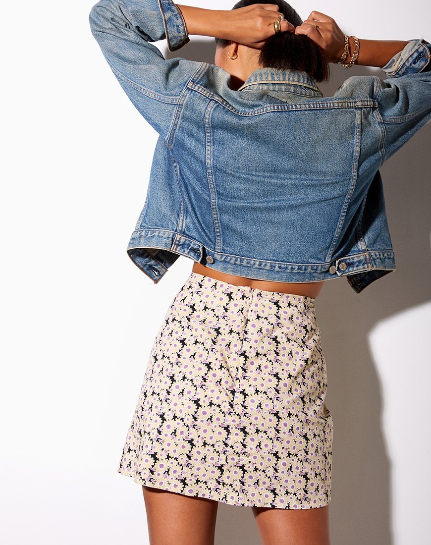 Imagen de la minifalda Sheny en crema Daisy Day