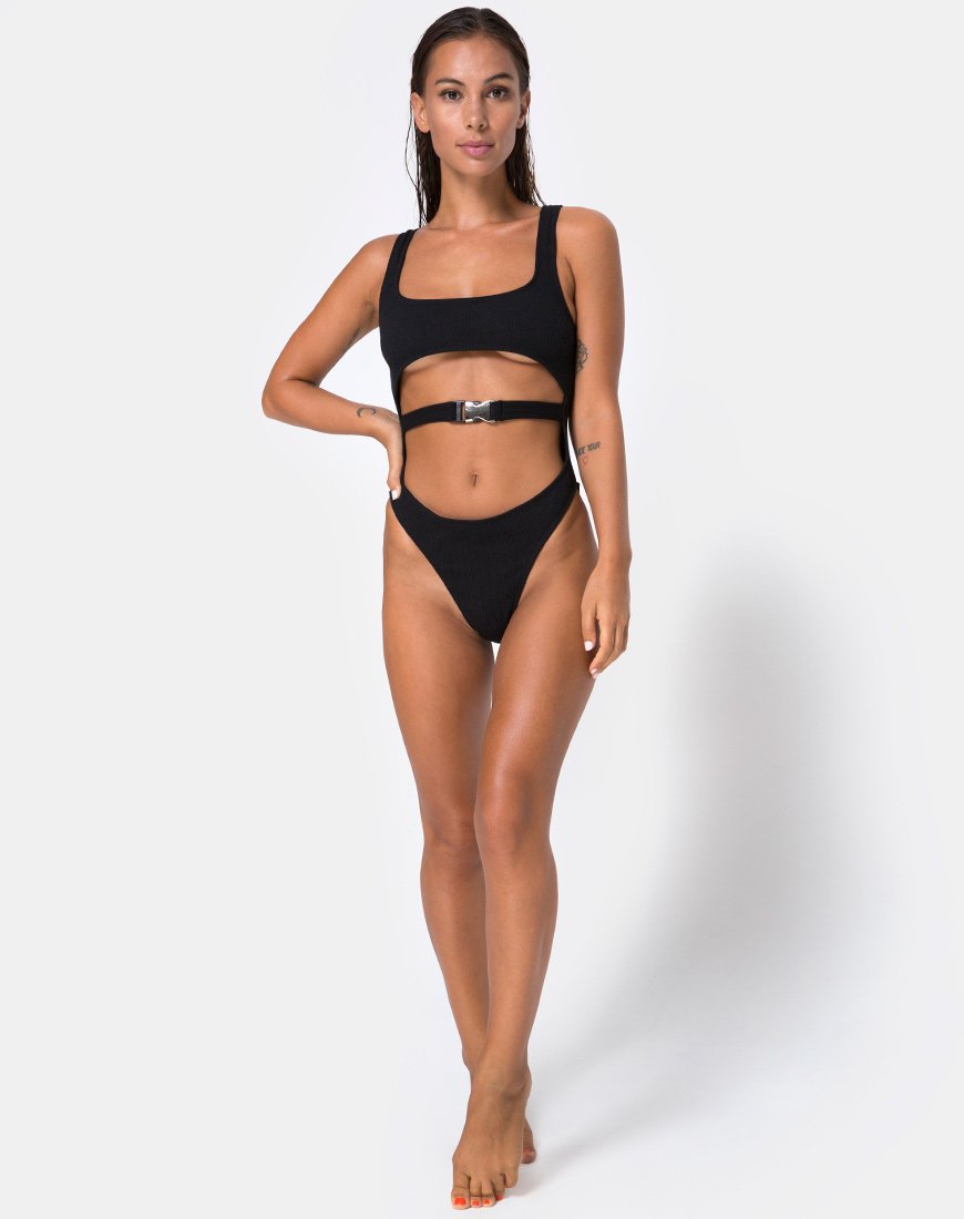 Imagen del bañador Shila Cutout en negro Hebilla
