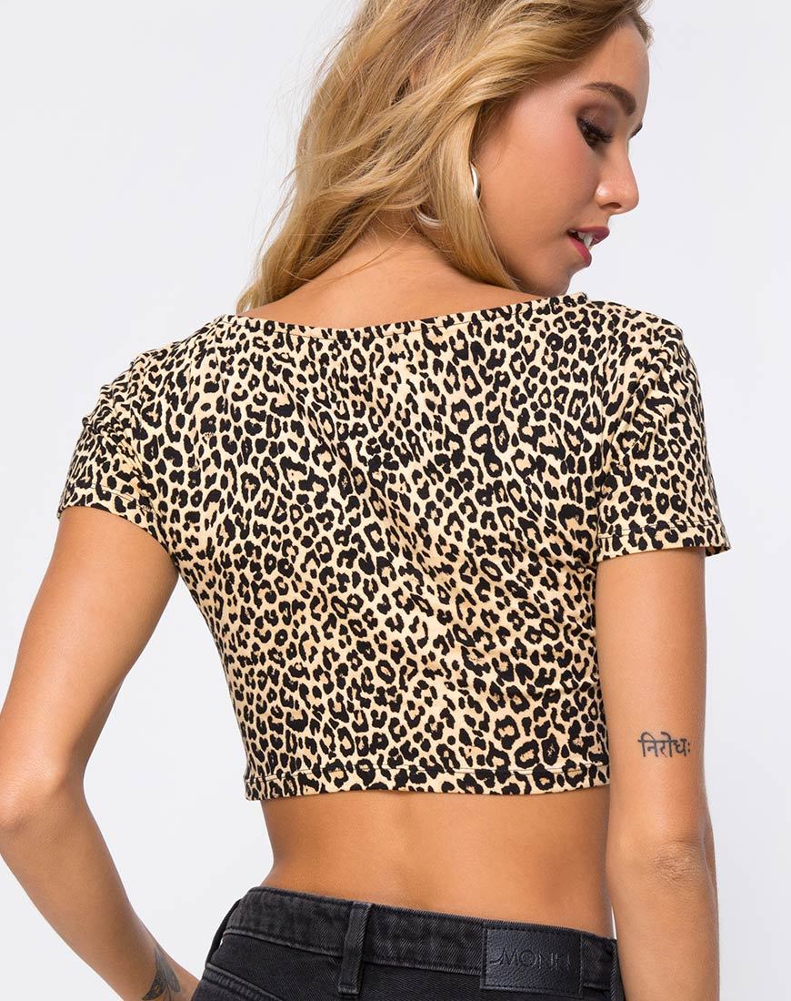 Shim Cutout Crop Top en Rar Leopard