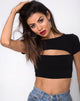 Imagen de Shim Cutout Crop Top en negro