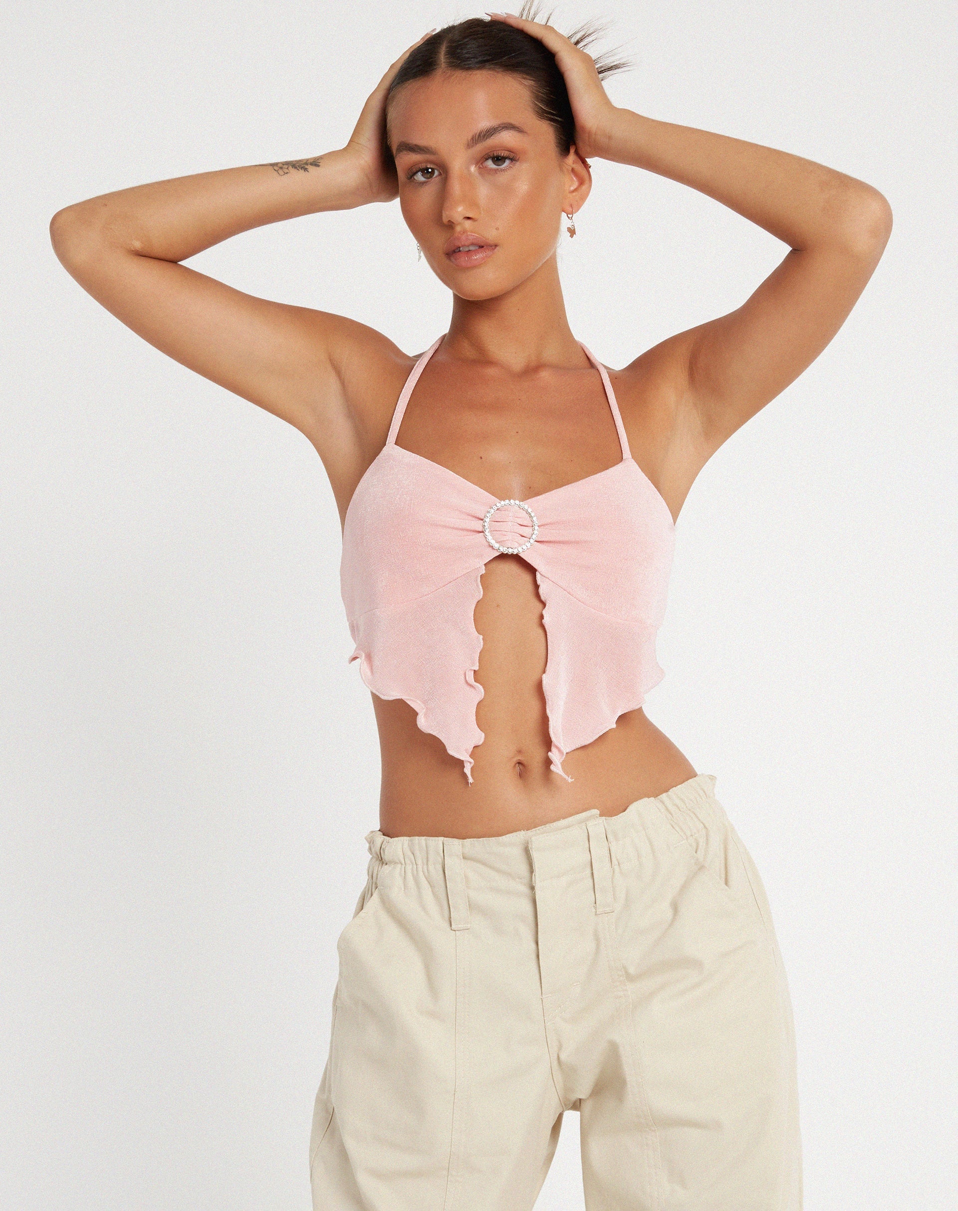 imagen de Shima Top en crepé rosa bebé