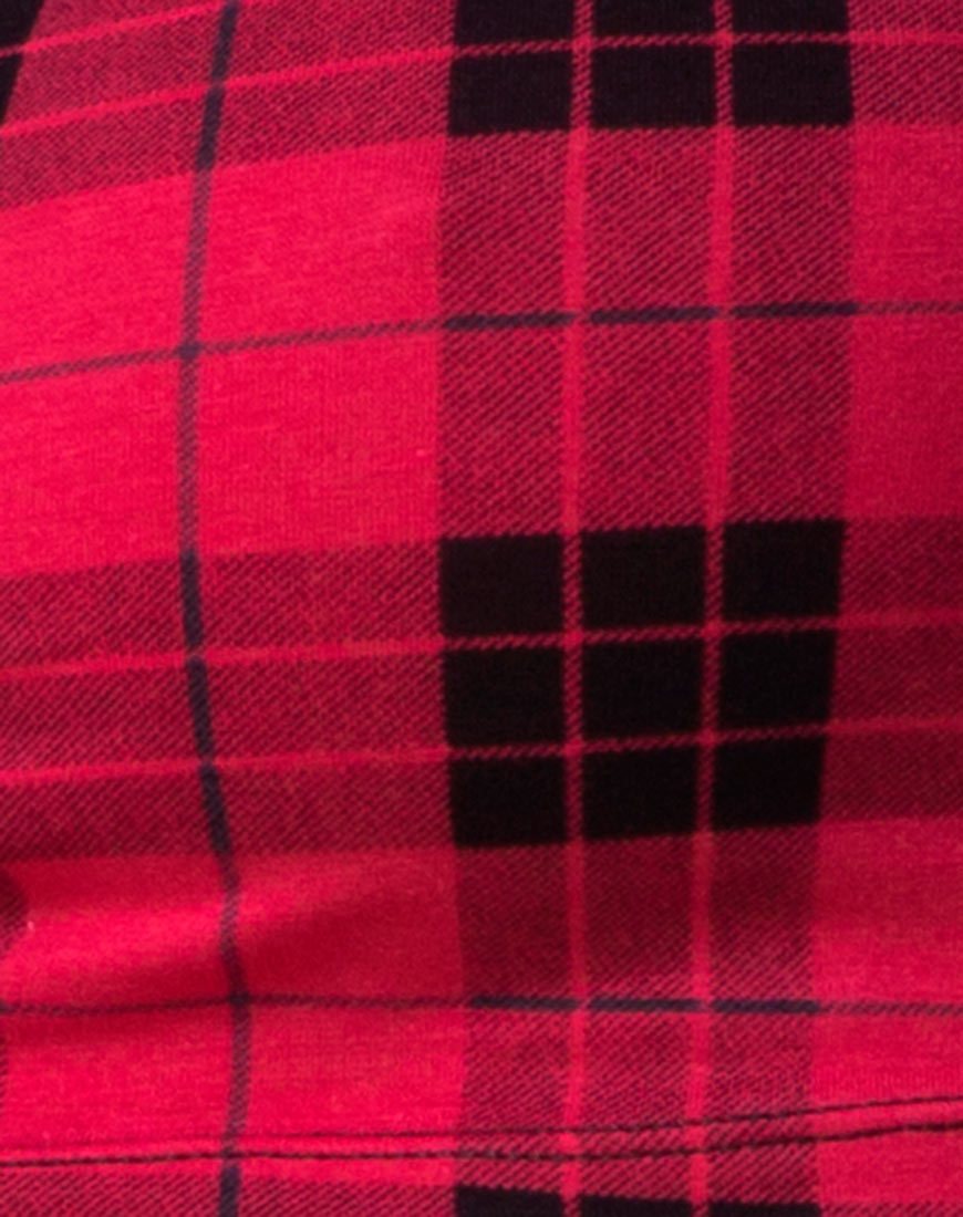 Imagen de Shimla Crop Top en Winter Plaid Rojo / Negro