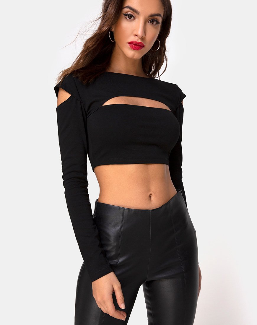 Shink Crop Top Negro