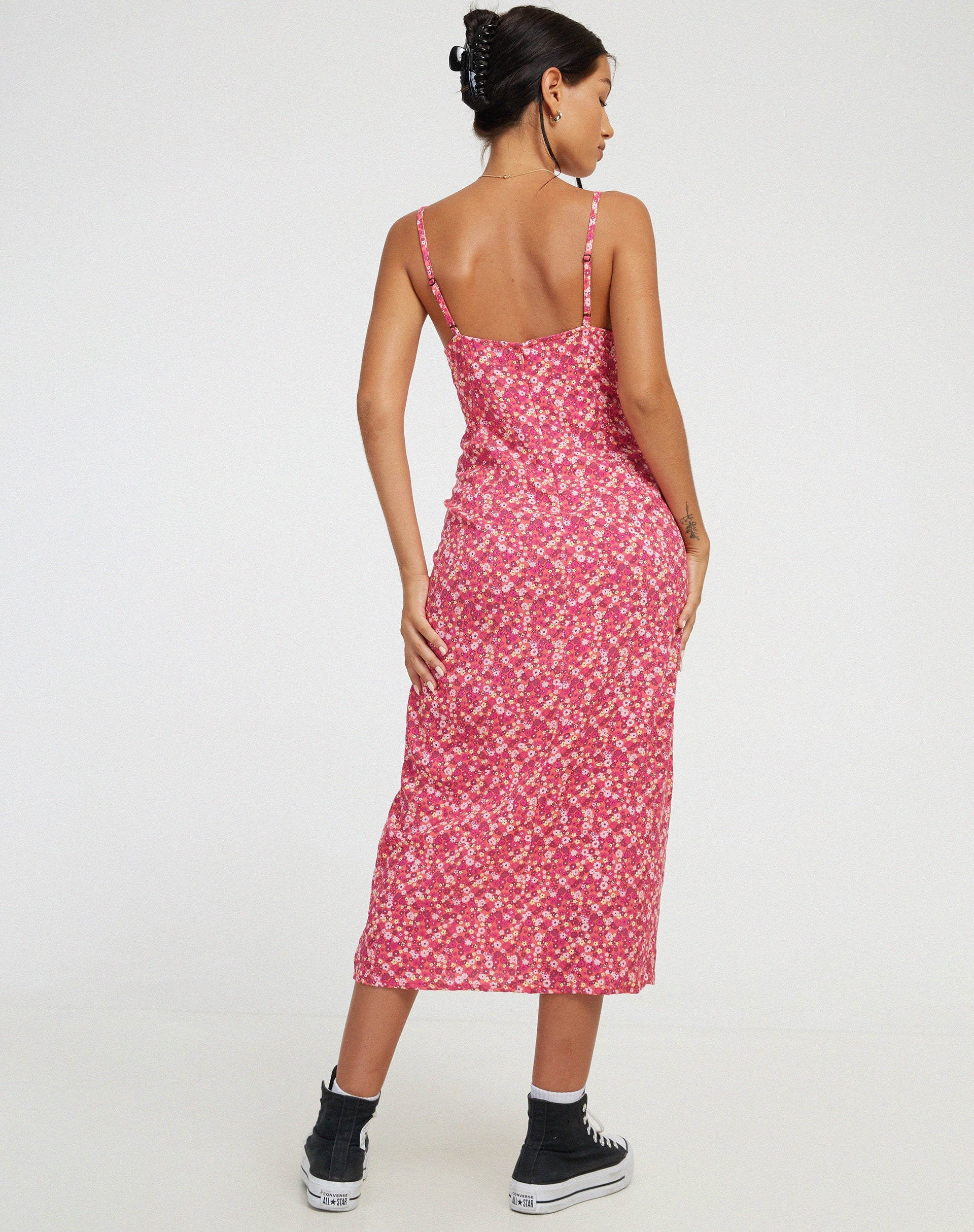 imagen de Shiori Midi Dress in Ditsy Floral PinkVestido Shiori Midi en Ditsy Floral Pink