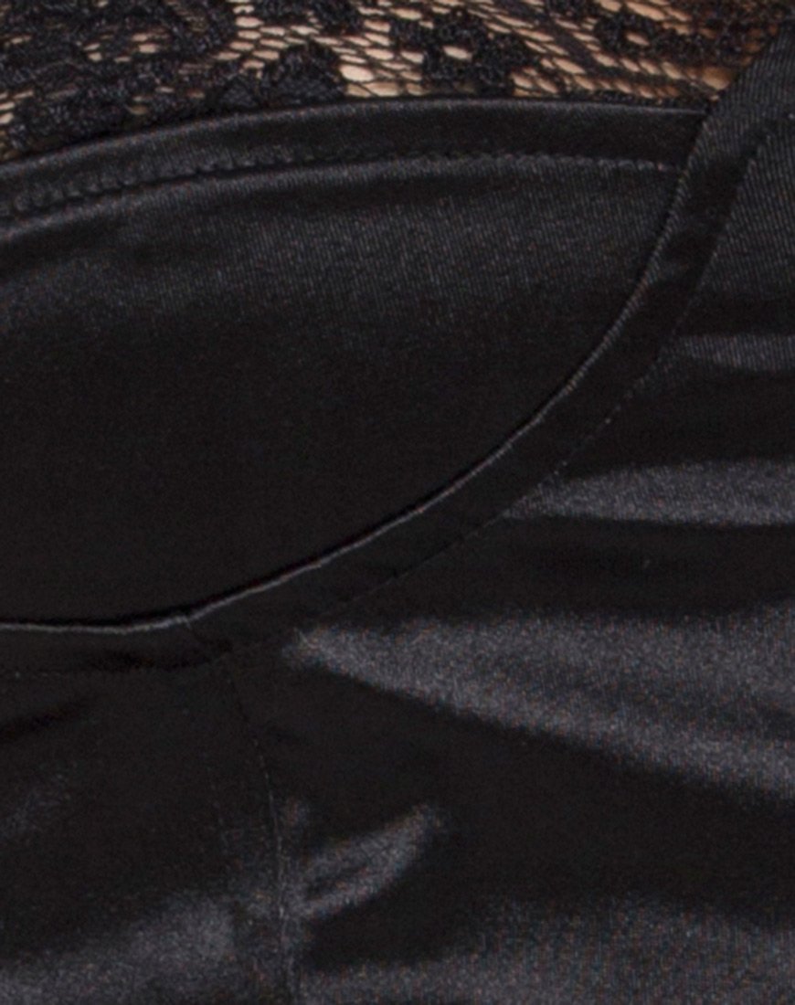 Imagen de Shisui Bralet Satén negro con encaje