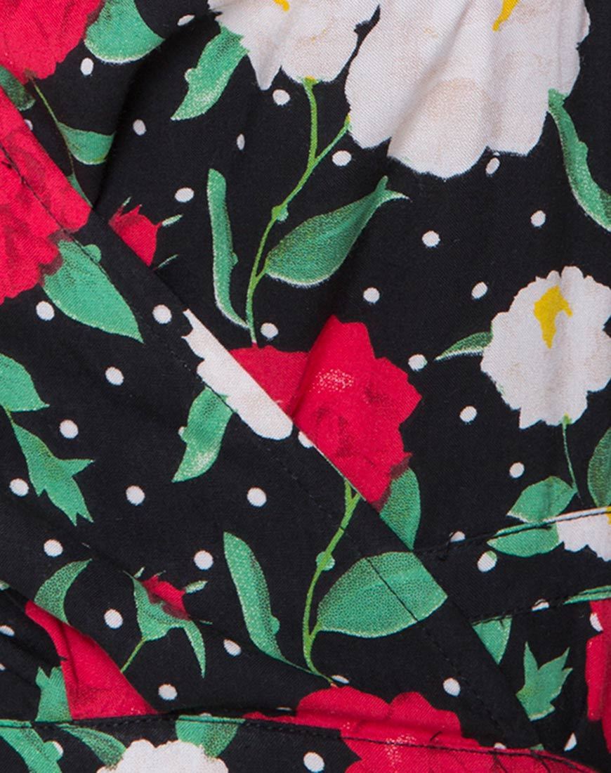 Imagen de Shon Wrap Top en Polka Rose Negro