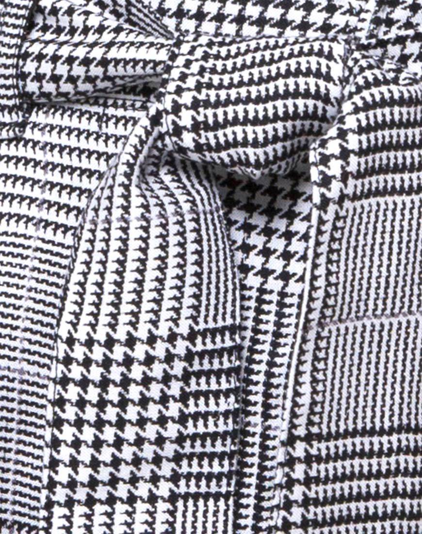 Imagen de Melange Pantalones Cortos de Cintura Alta en Gris Charles Check