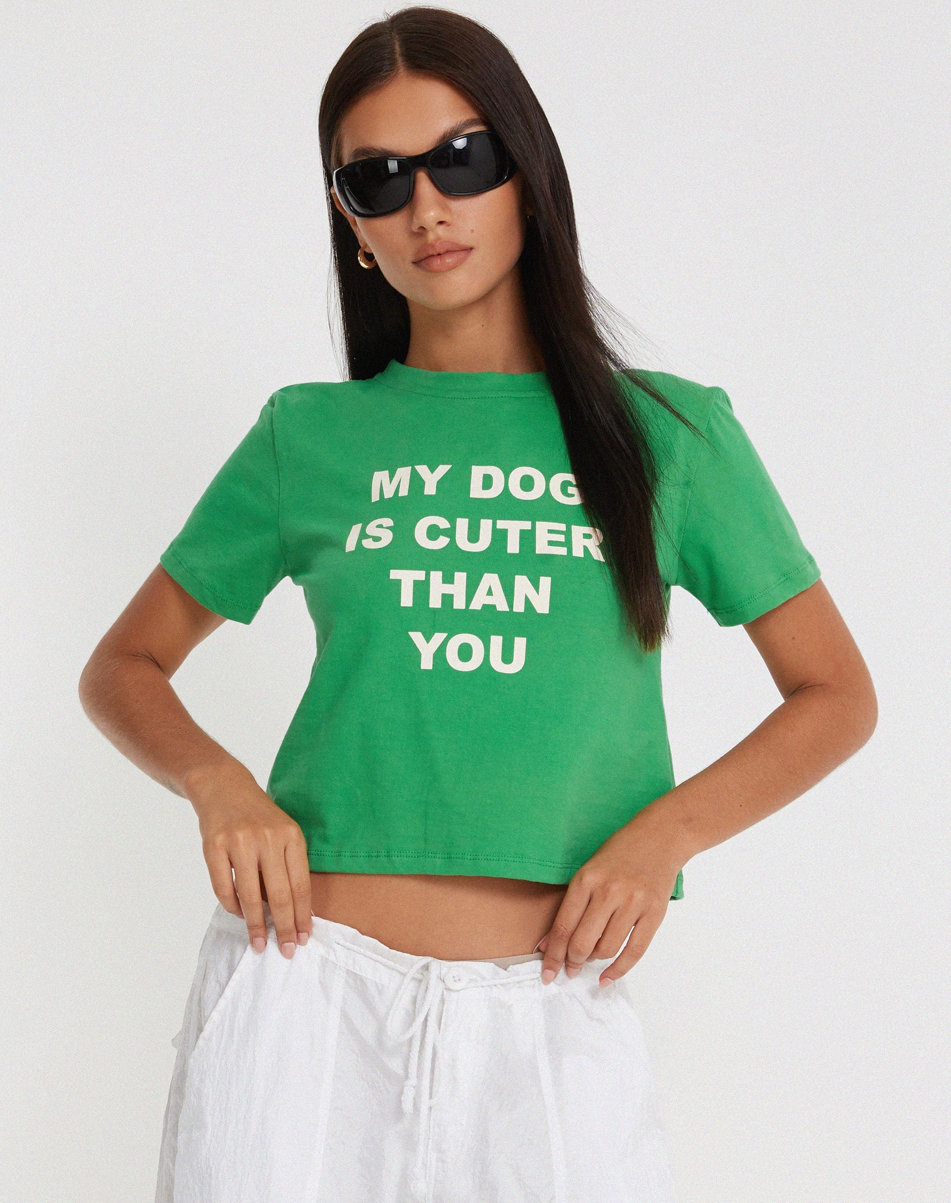 imagen de Shrunk Tee en Bush Green My Dog Is Cuter Than Yours