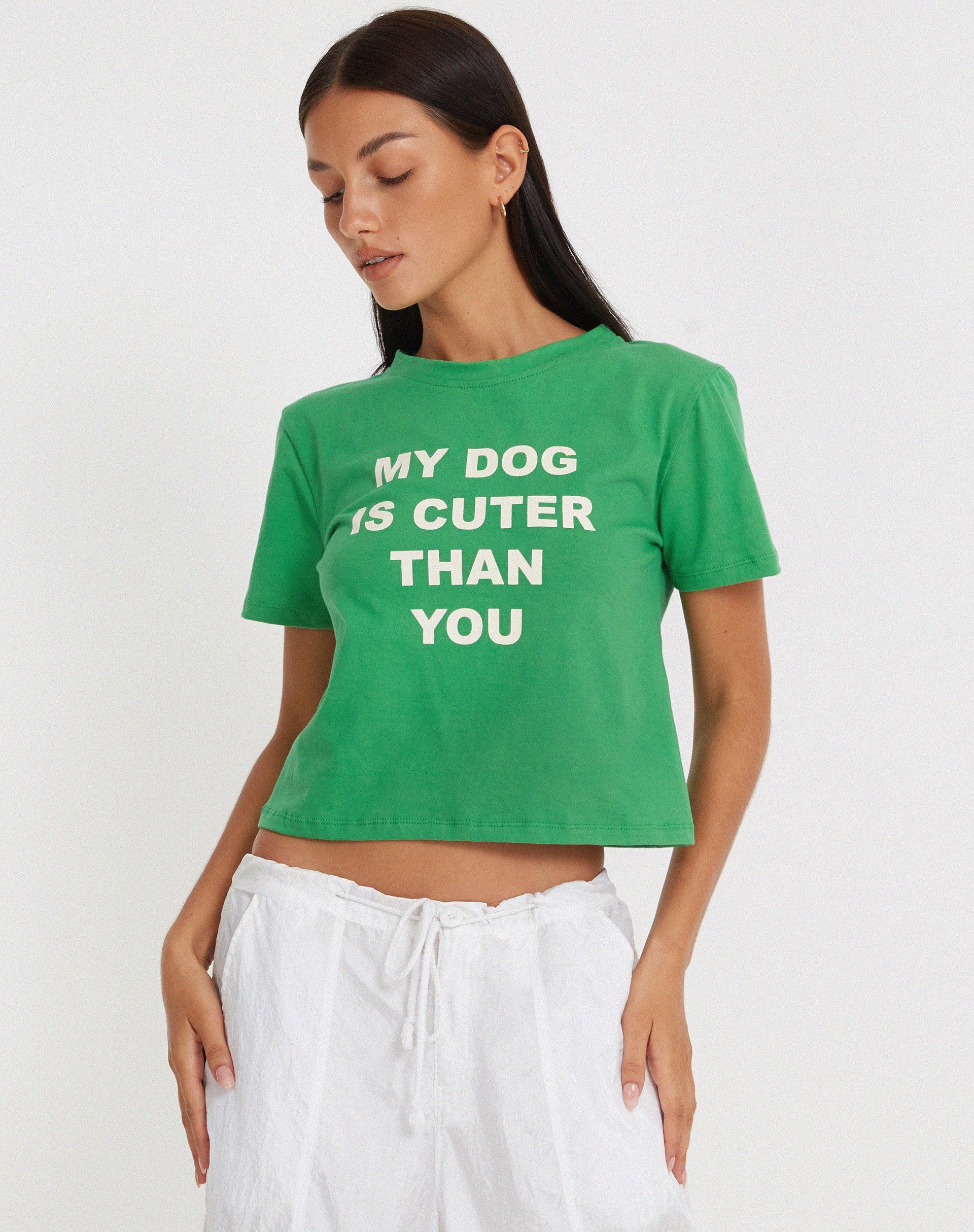 imagen de Shrunk Tee en Bush Green My Dog Is Cuter Than Yours