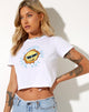 Imagen de Shrunk Tee in White Retro Sun