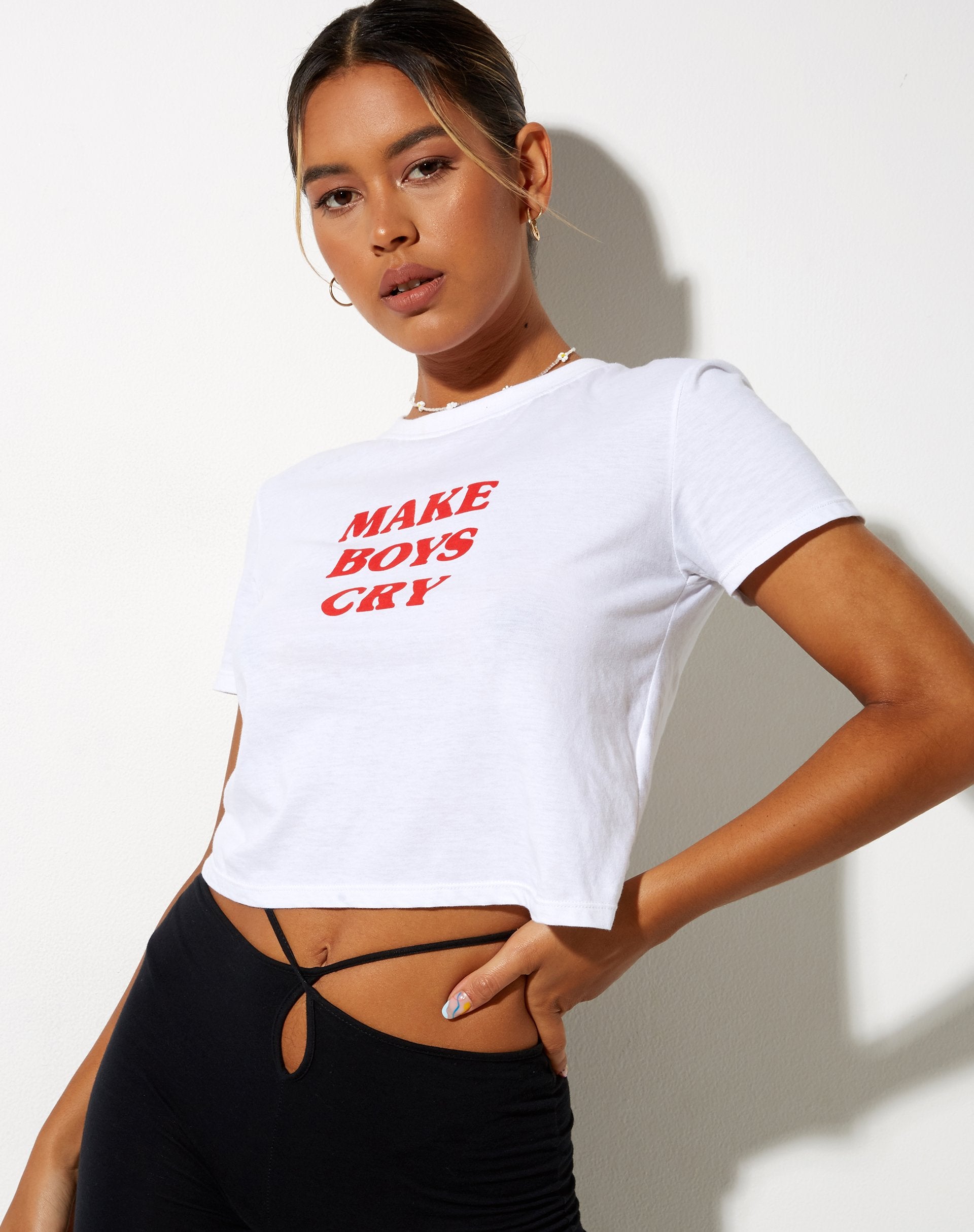 Imagen de Shrunk Tee in White Make Boys Cry