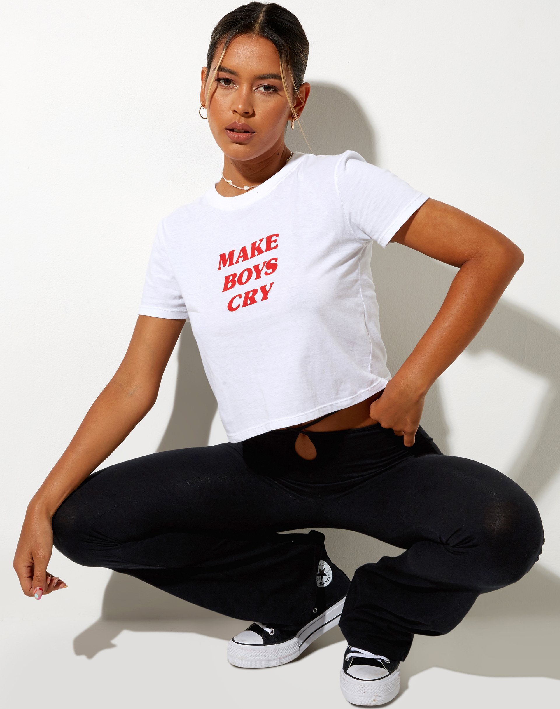 Imagen de Shrunk Tee in White Make Boys Cry
