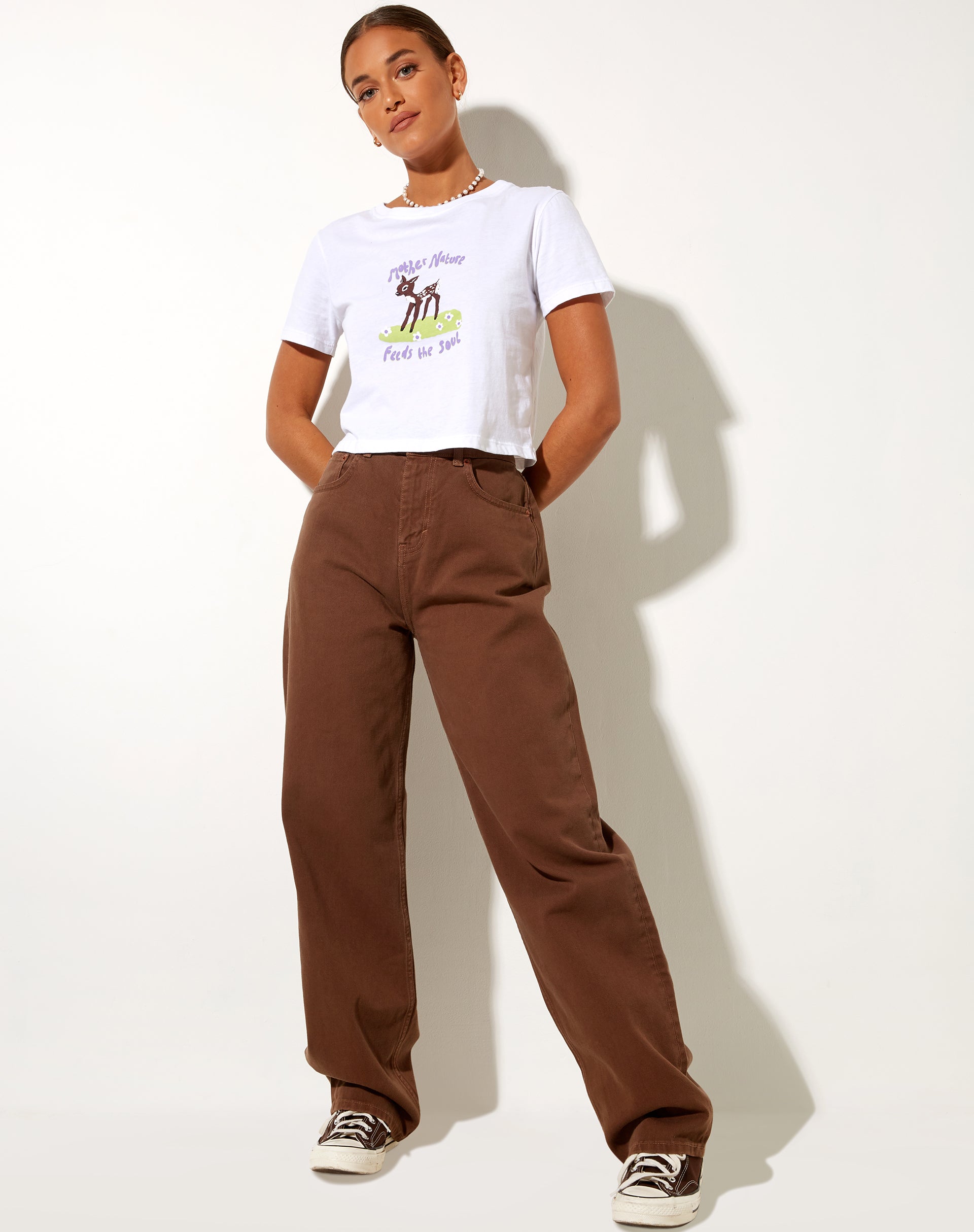 Imagen de Shrunk Tee in White Mother Nature