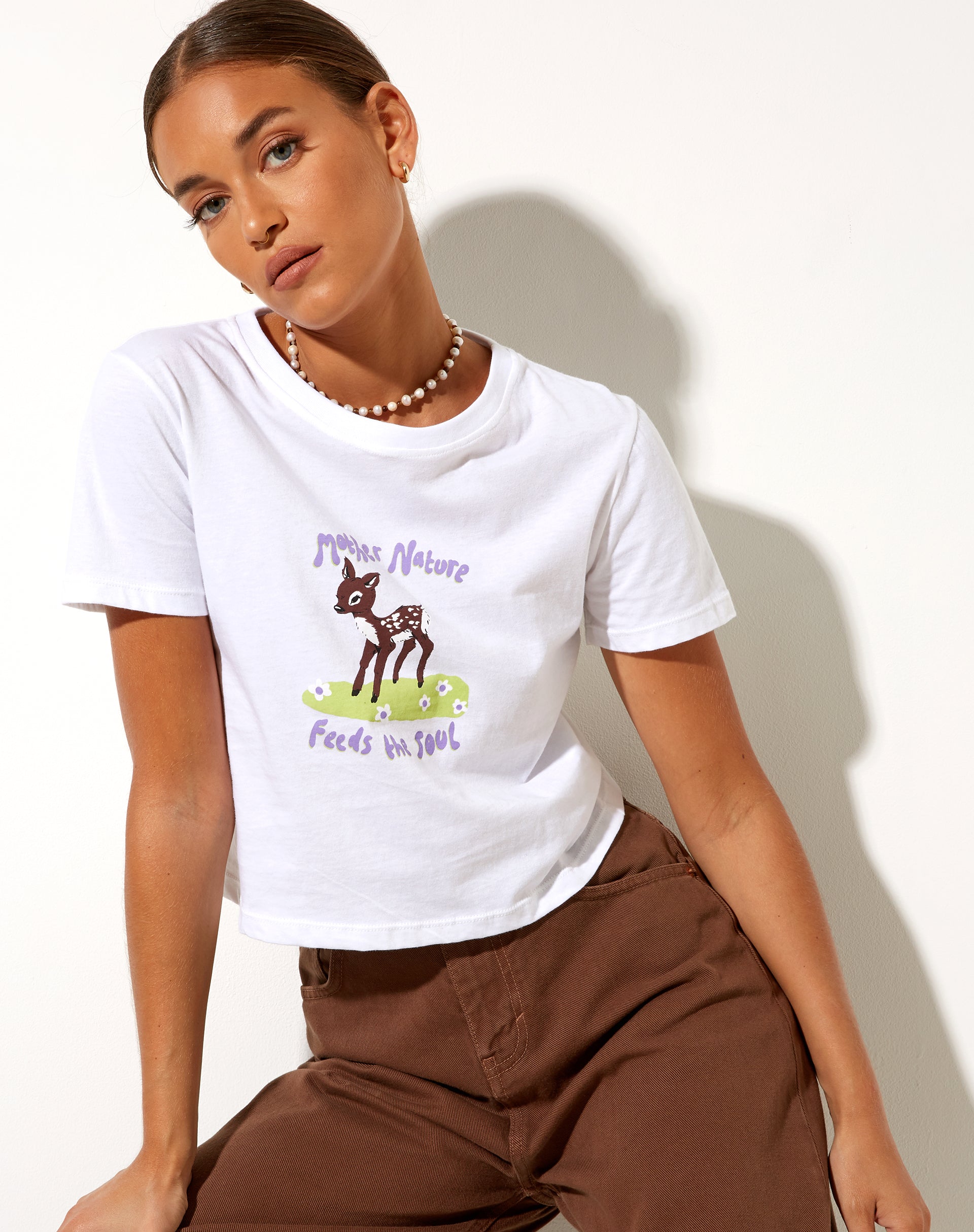 Imagen de Shrunk Tee in White Mother Nature