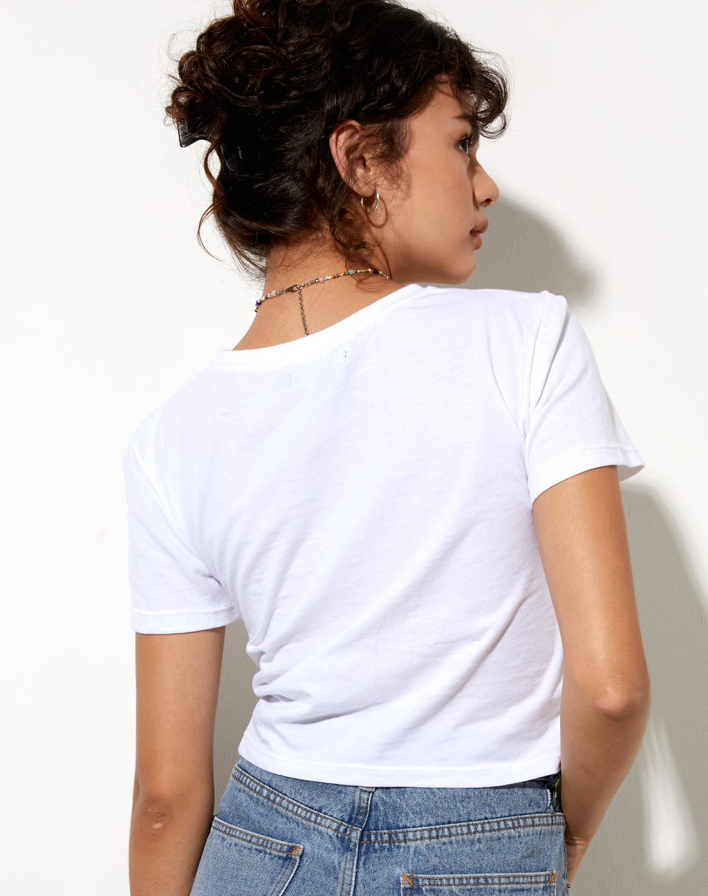 Camiseta encogida en blanco Don't Stress Do Your Best