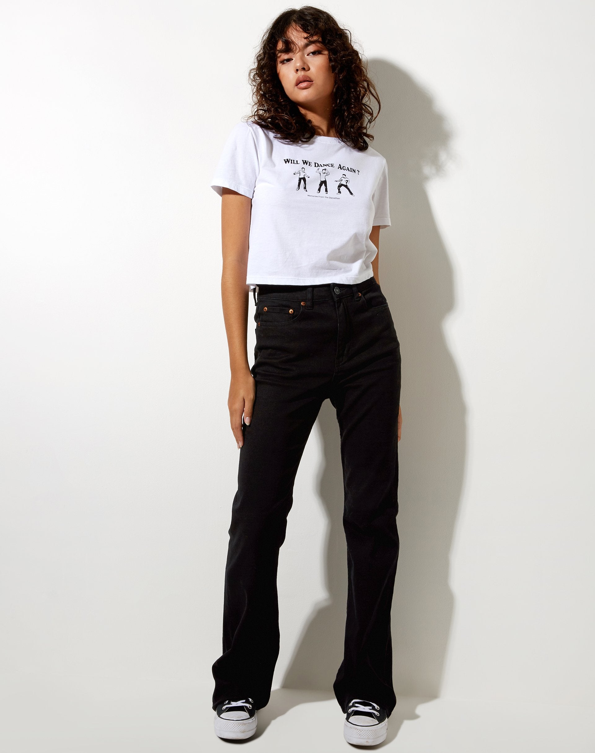Imagen de Shrunk Tee in White Will We Dance Again