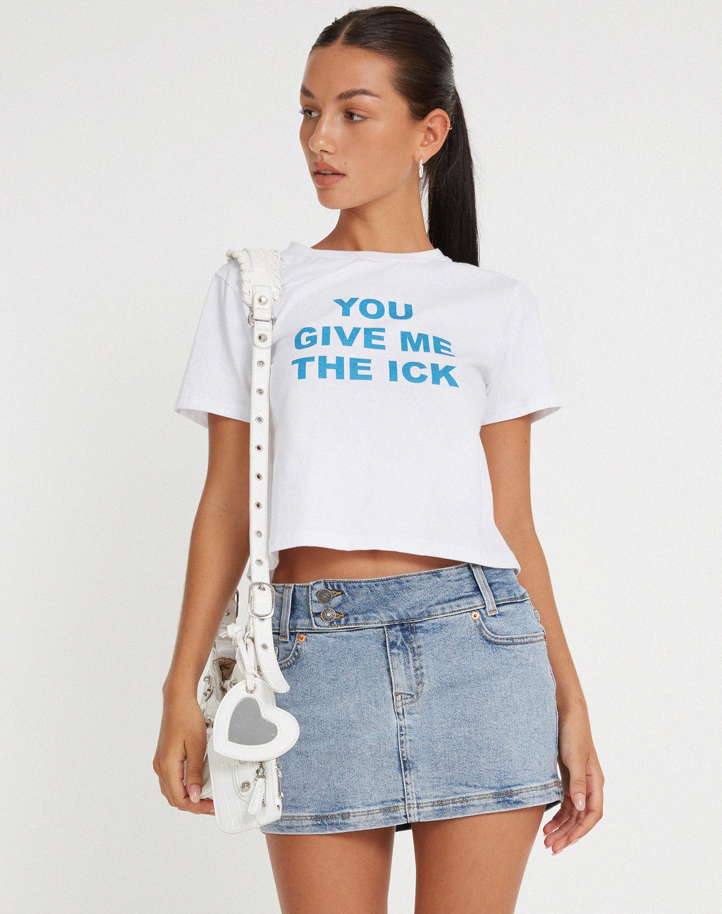 Camiseta encogida en blanco You Give Me The Ick