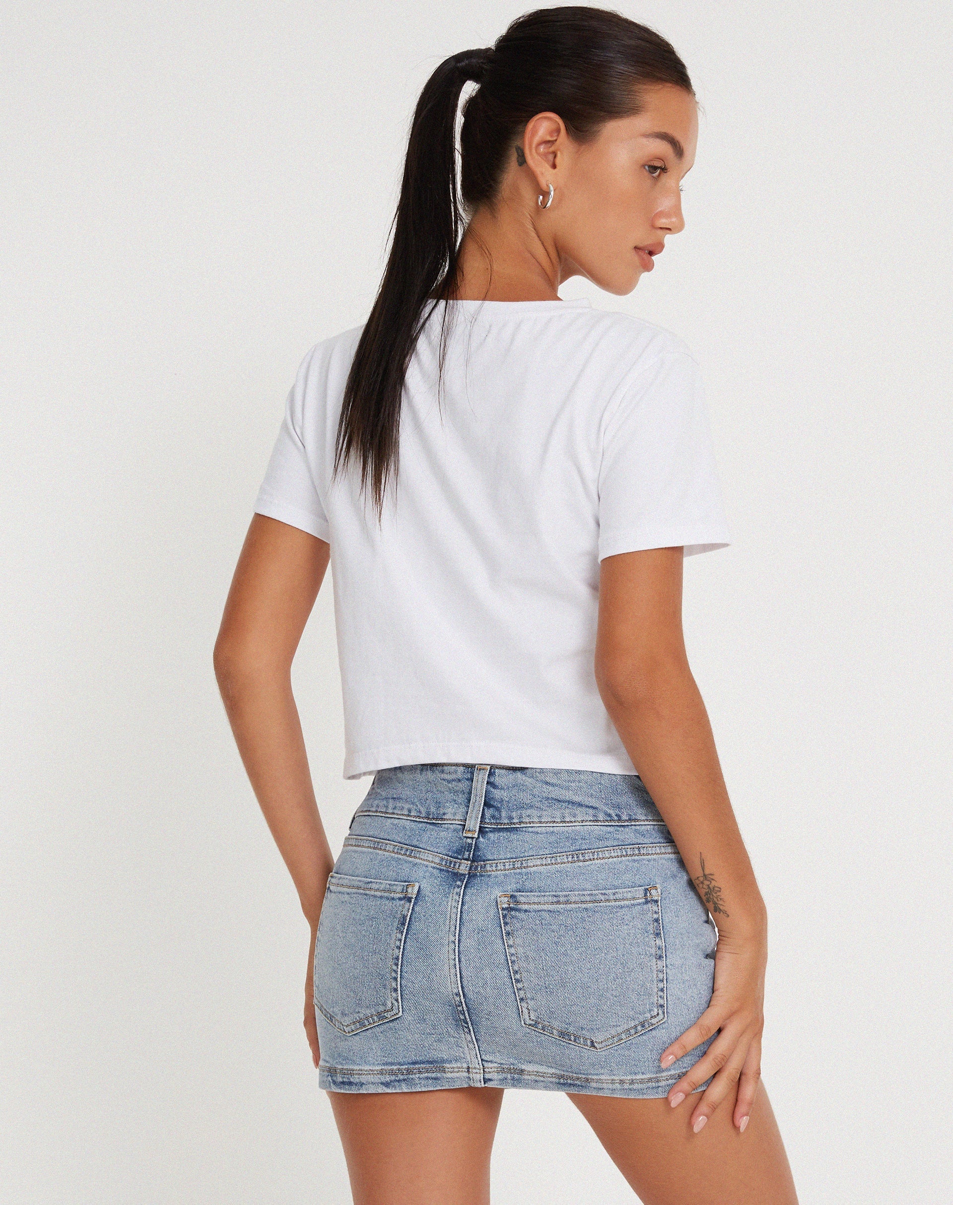 imagen de Shrunk Tee in White You Give Me The Ick