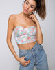 Imagen de Shisui Tube Top en Bloom Floral Base Azul