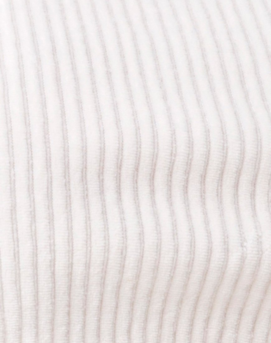 Imagen de Shureen Crop Top de canalé aterciopelado Blanco