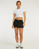 imagen de Dipta Minifalda en Negro con Puntada Blanca