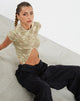 imagen de MOTEL X JACQUIE Sianda Crop Top en Mix Space Dye Caqui