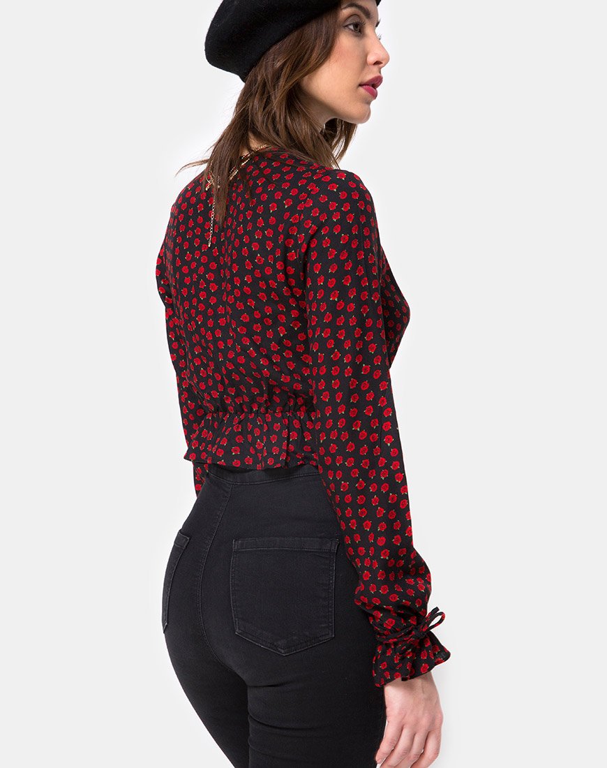 Imagen de Sibel Top en Dotty Rose Negro
