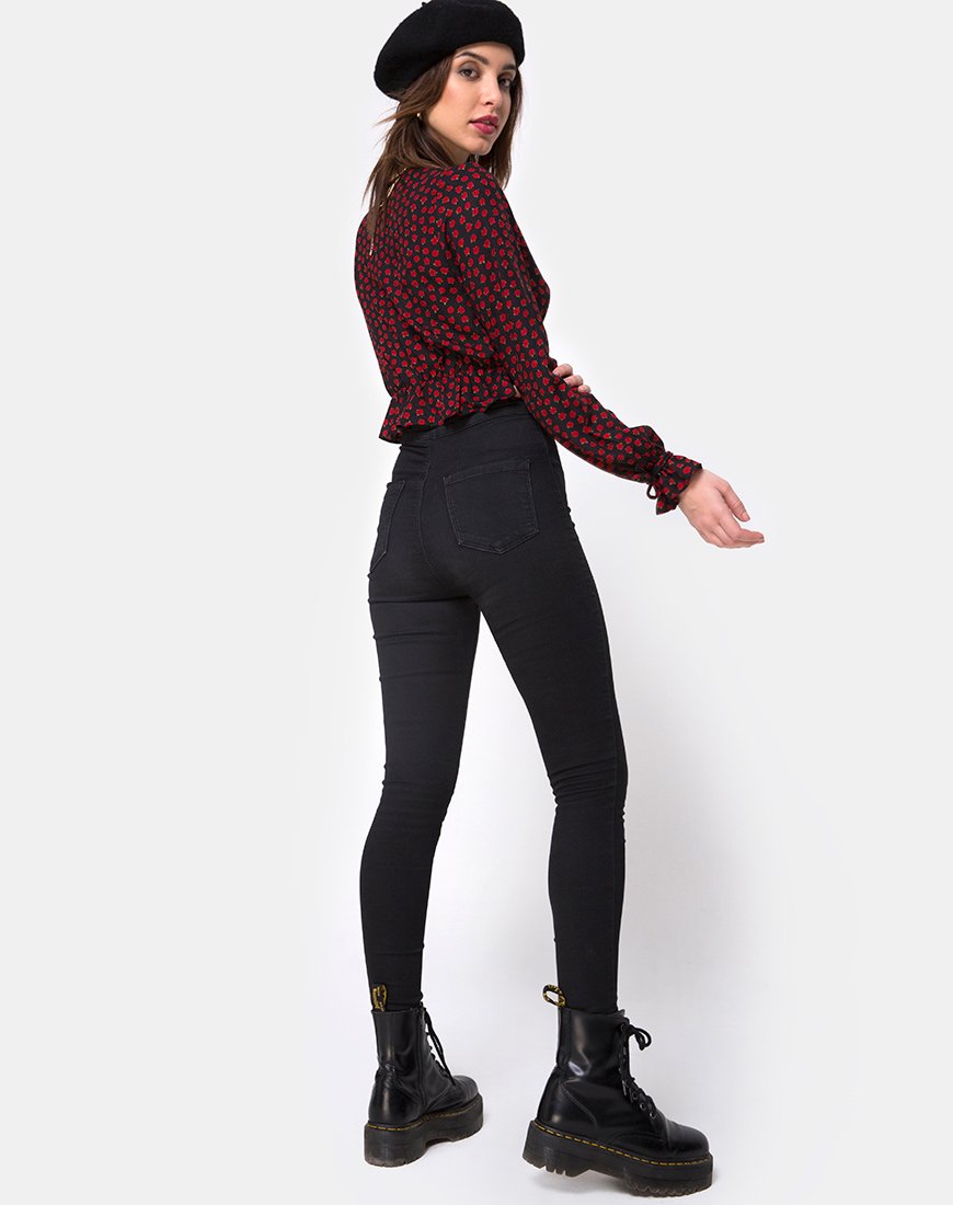 Imagen de Sibel Top en Dotty Rose Negro