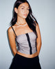 imagen de Sikka Corset Top en malla negra