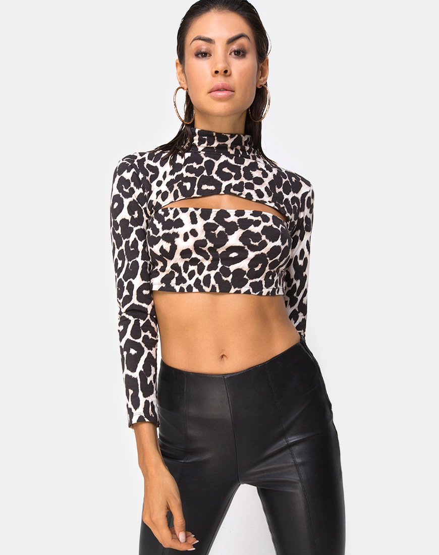 Sinex Cutout Crop Top en Oversize Jaguar