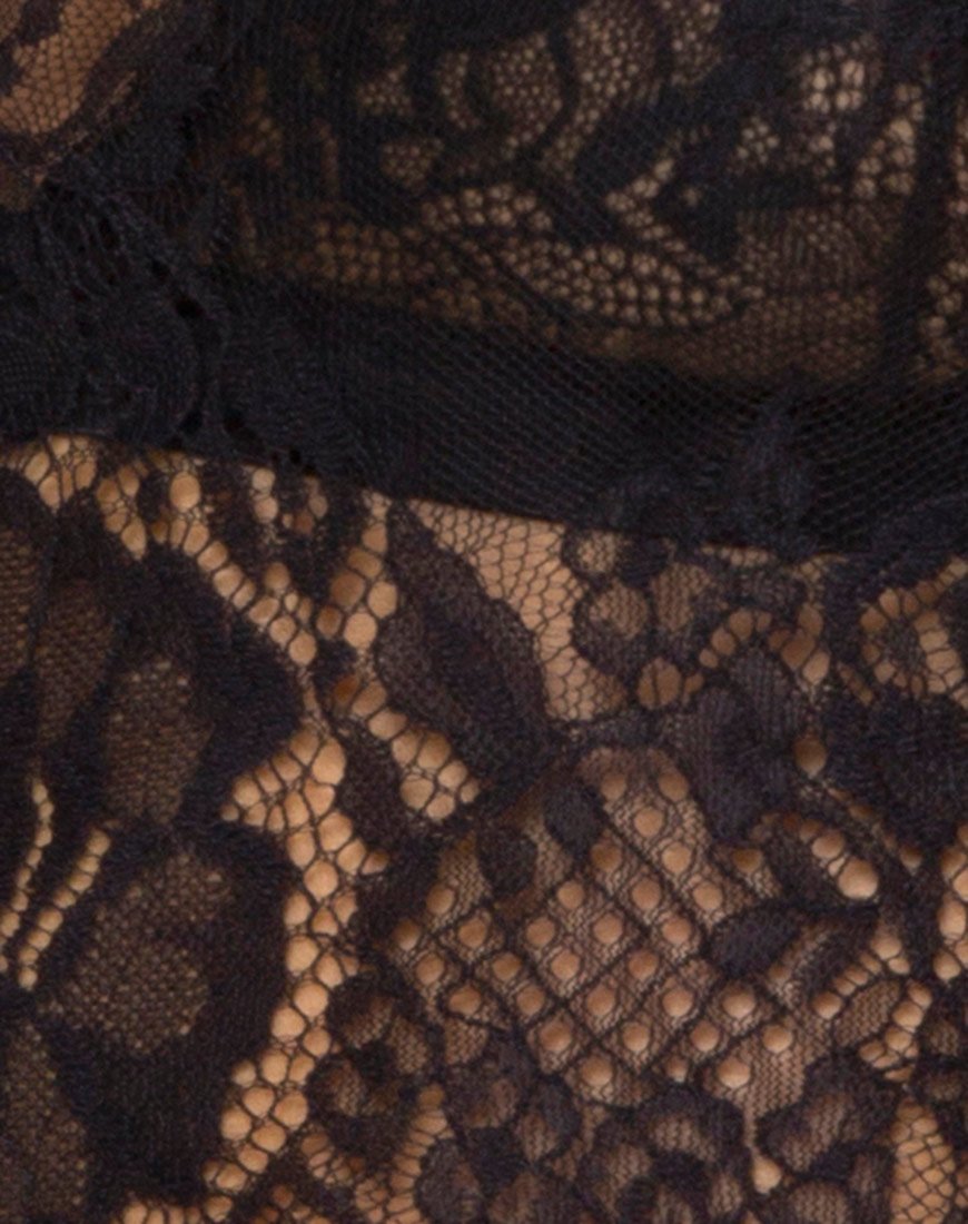 Imagen de Sinhor Crop Top de encaje Negro