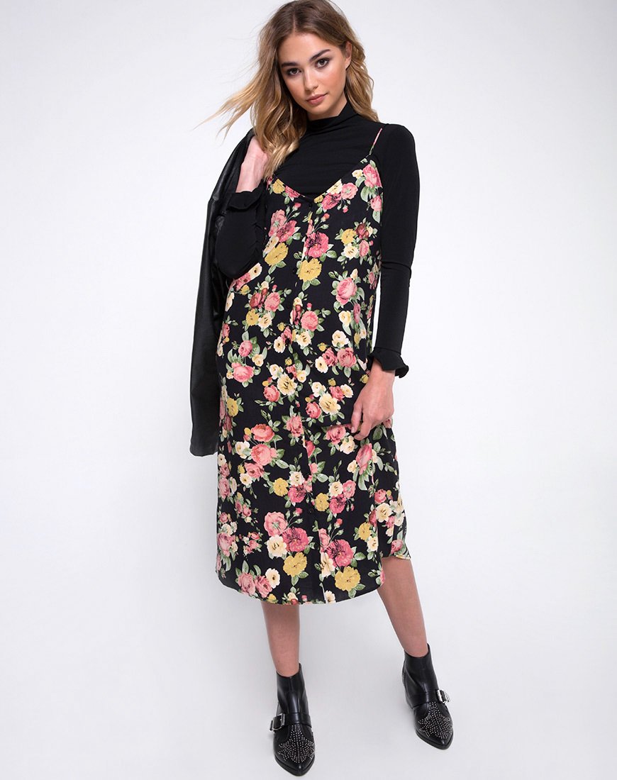 Sini Slip Dress en Vintage Bloom