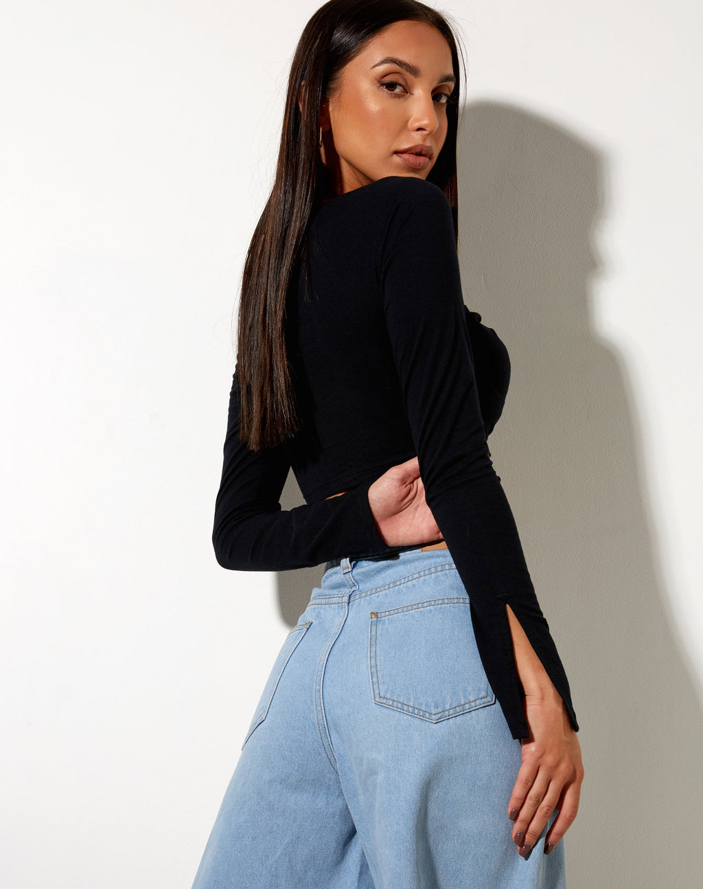 Sira Crop Top Negro