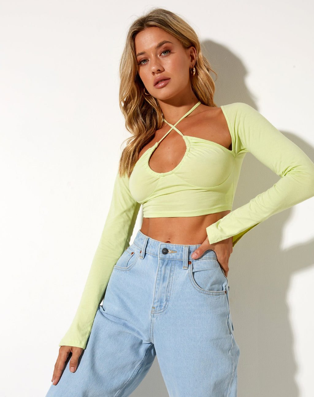 Sira Crop Top en amarillo Elfin