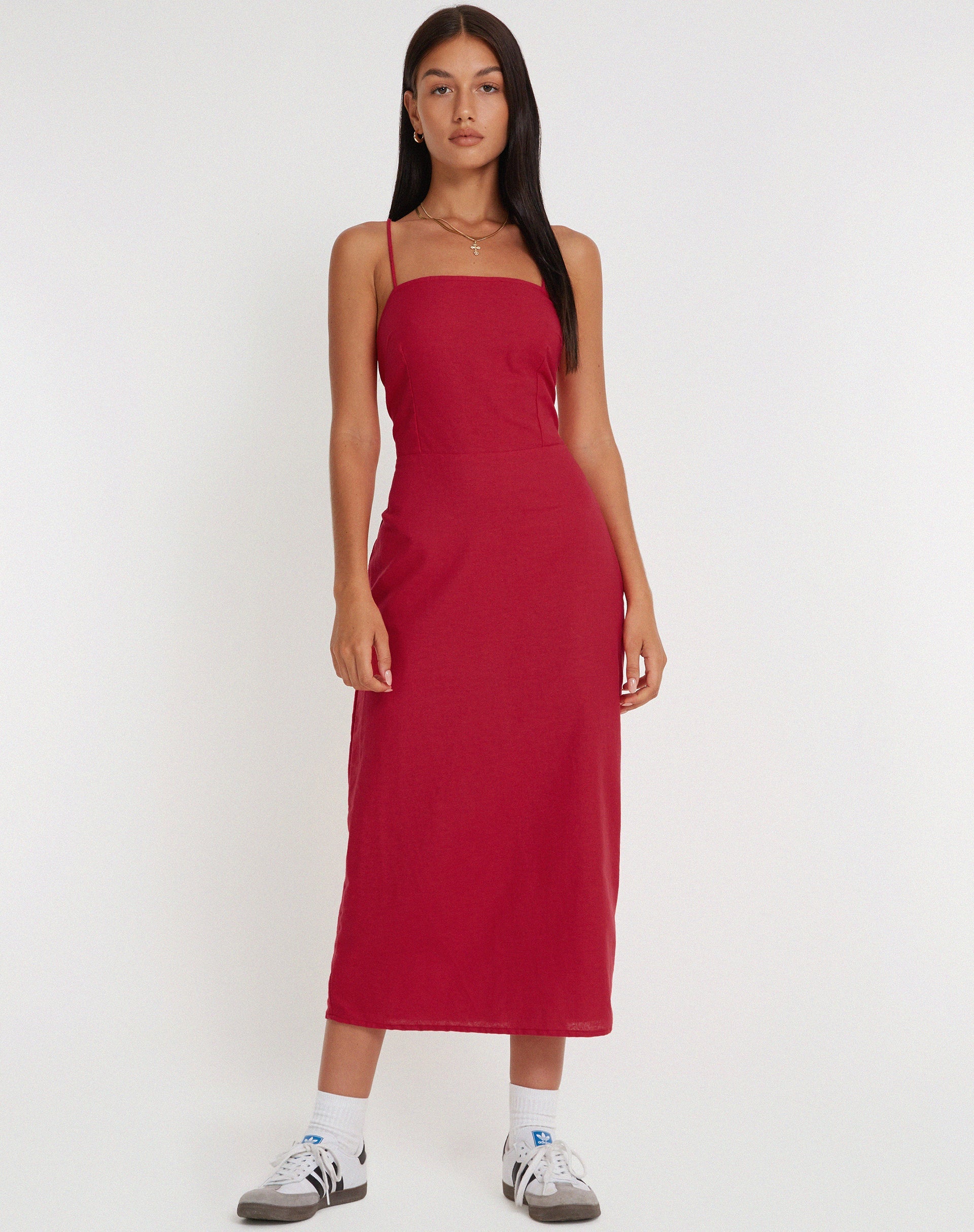 imagen de Sky Midi Dress in Tango Red