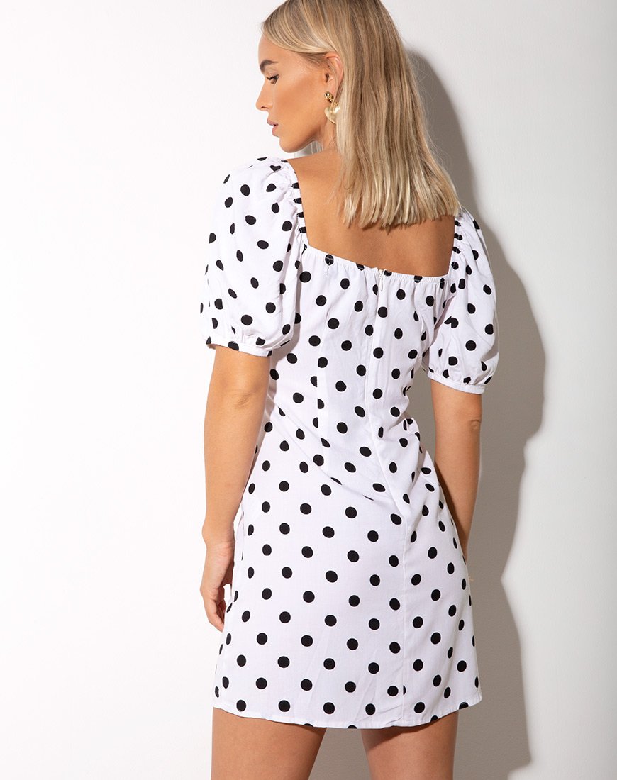Imagen de Varie Mini Dress in 80s Polka White