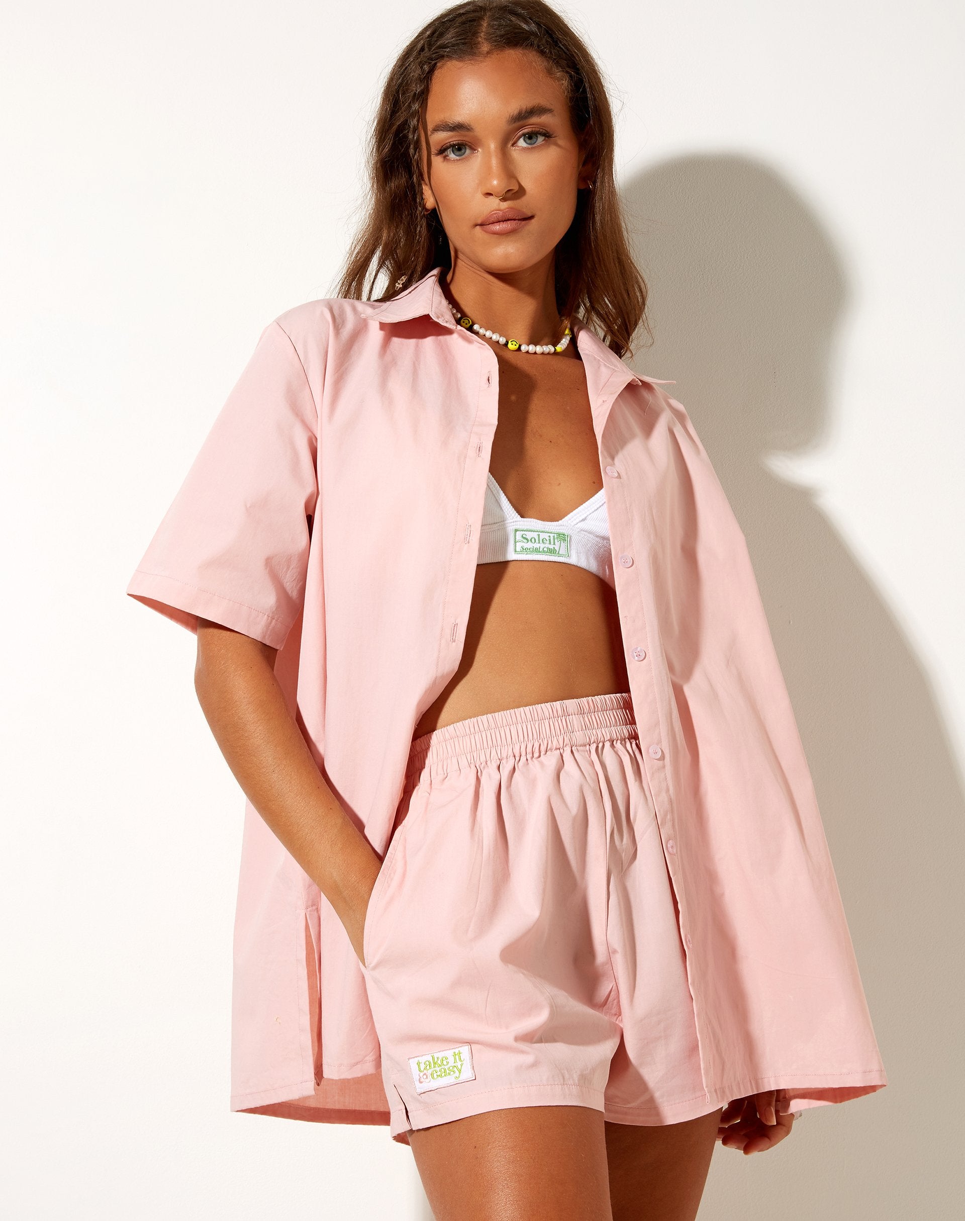 Imagen de Lala Short en Popelina Rosa Lady Take It Easy