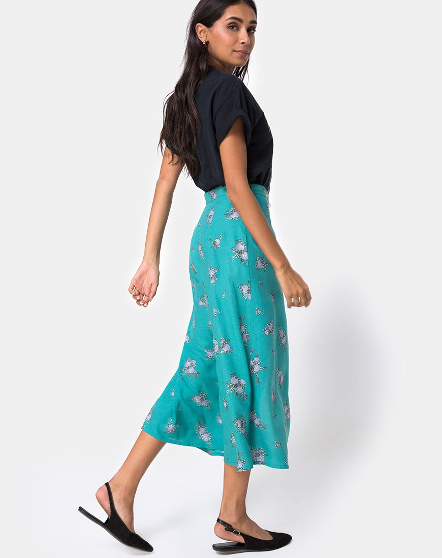 Imagen de la falda Prema Midi en Soi Rosa Verde
